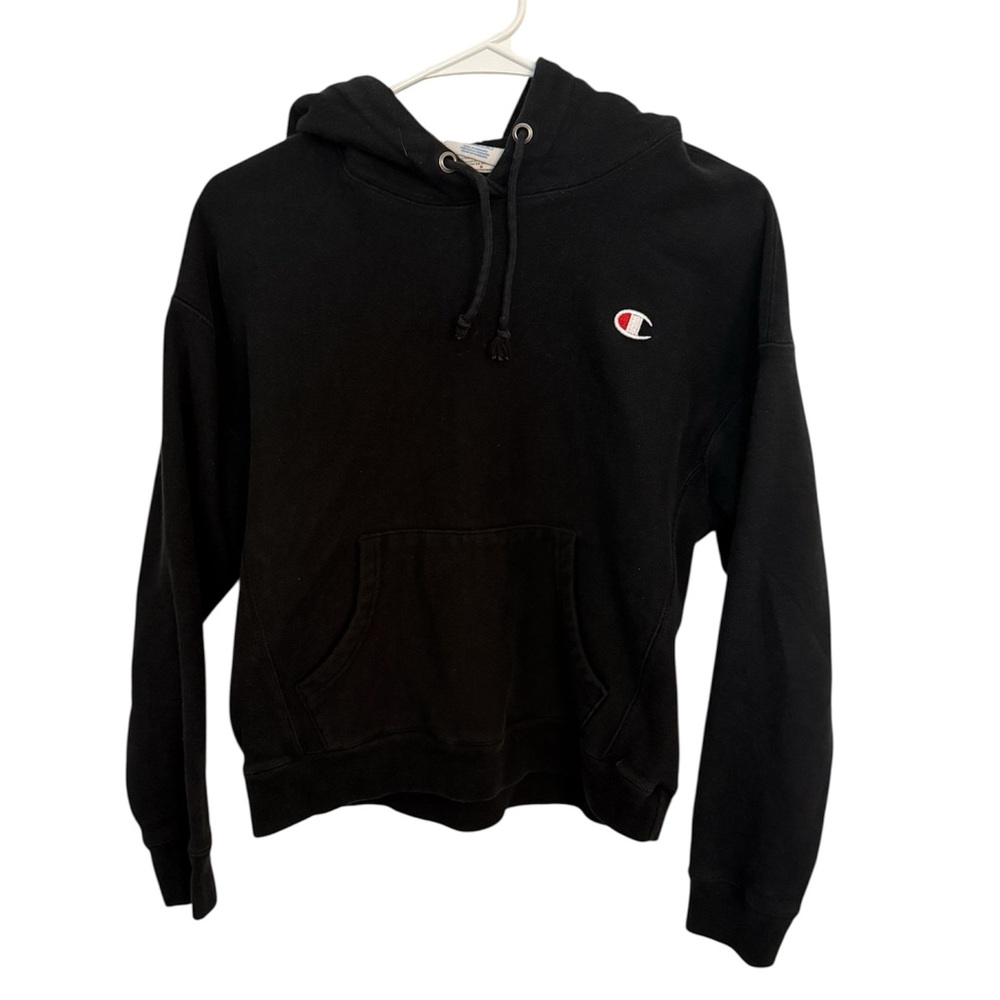 Champion Reverse Weave Black Hoodie